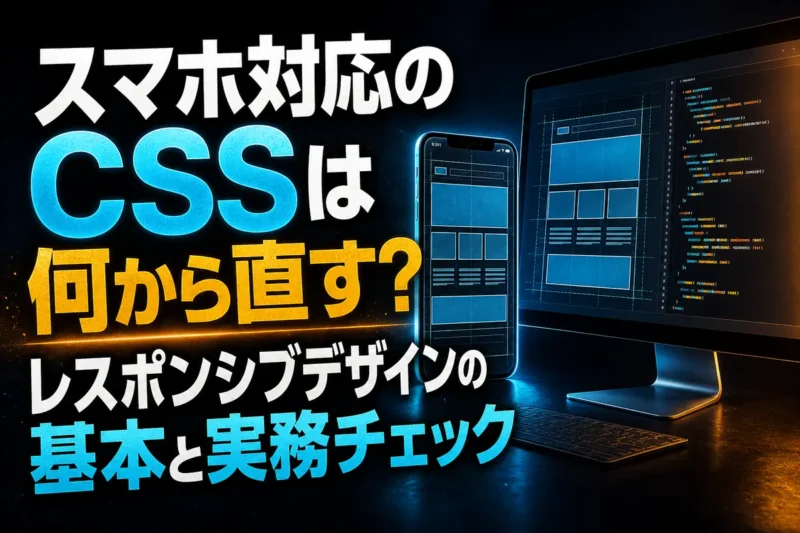 スマホ対応のCSSは何から直す？レスポンシブデザインの基本と実務チェック