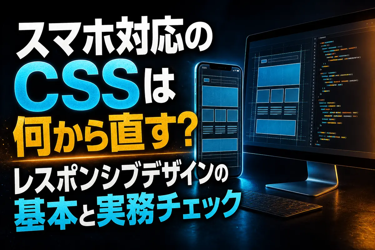 スマホ対応のCSSは何から直す?レスポンシブデザインの基本と実務チェック
