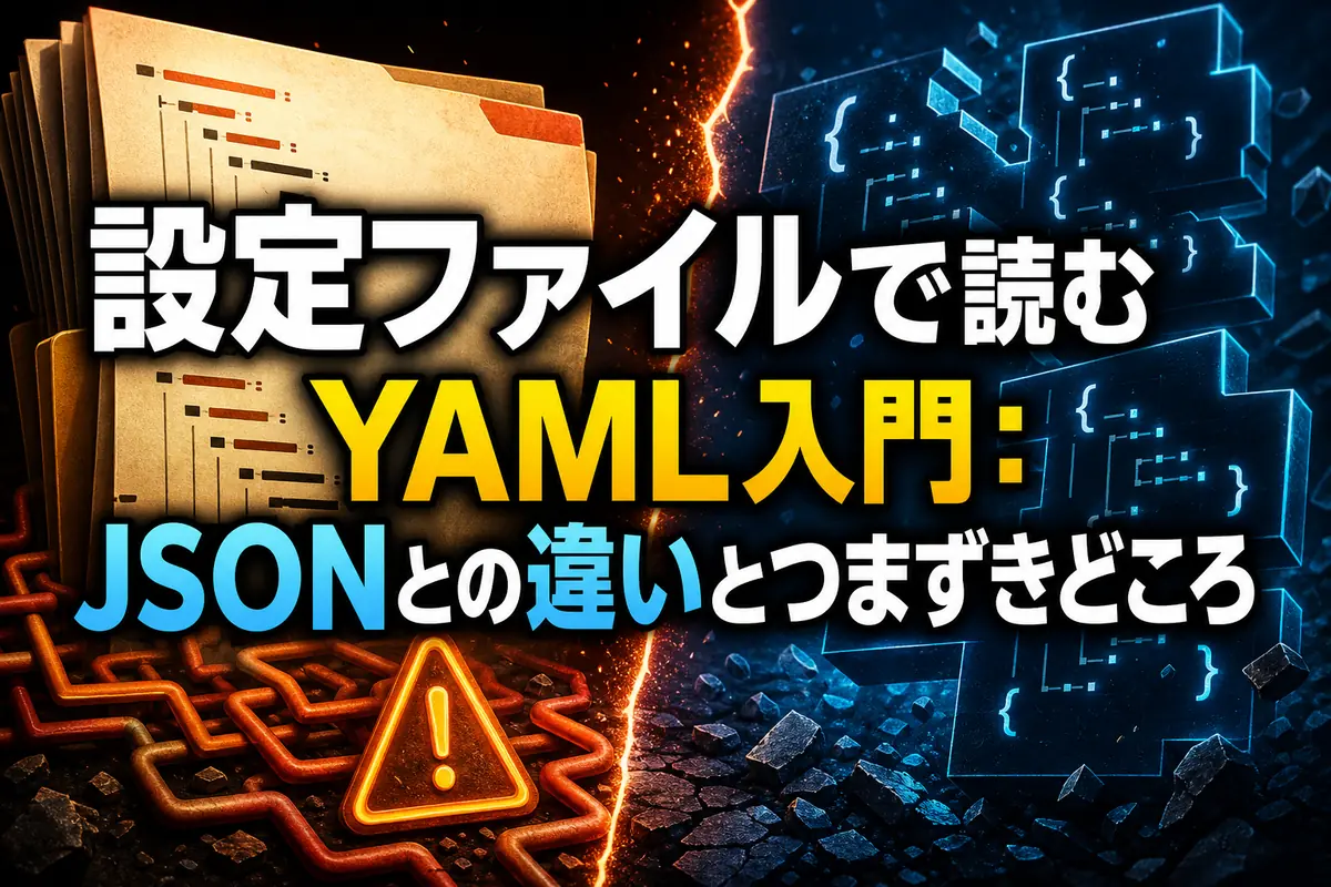 設定ファイルで読むYAML入門:JSONとの違いとつまずきどころ
