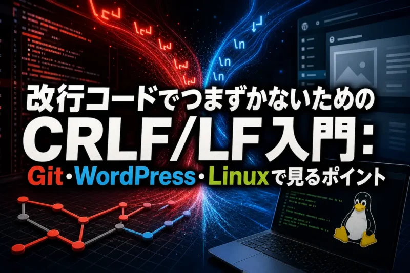 改行コードでつまずかないためのCRLF/LF入門：Git・WordPress・Linuxで見るポイント