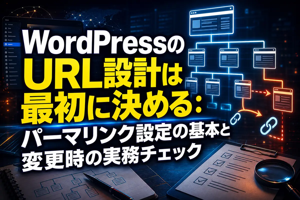 WordPressのURL設計は最初に決める:パーマリンク設定の基本と変更時の実務チェック