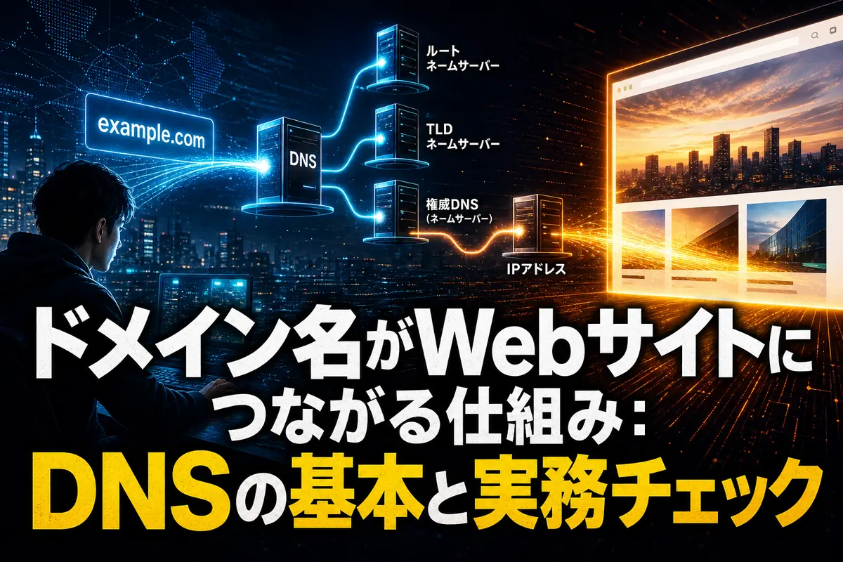 ドメイン名がWebサイトにつながる仕組み:DNSの基本と実務チェック