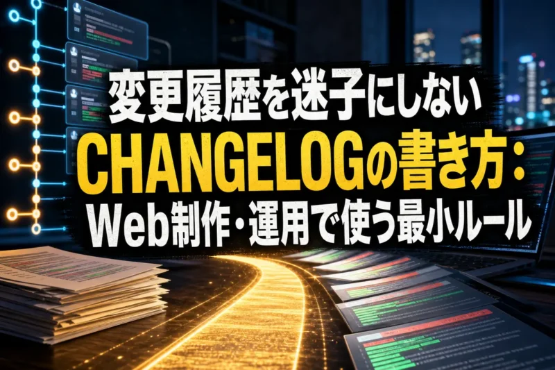 変更履歴を迷子にしないCHANGELOGの書き方：Web制作・運用で使う最小ルール